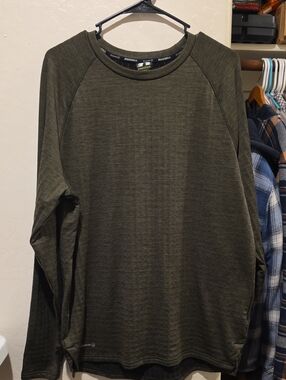 Russell Athletic Olive Green Long-Sleeve Crewneck Shirt